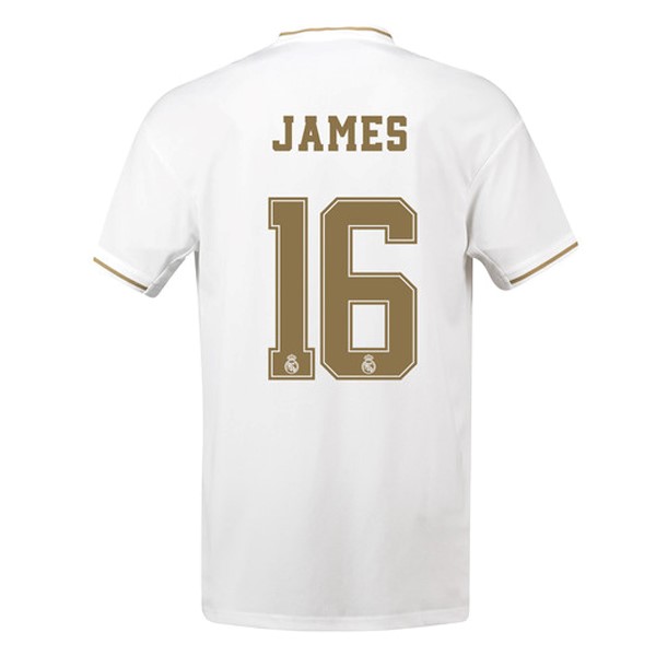 Maillot Football Real Madrid NO.16 James Domicile 2019-20 Blanc